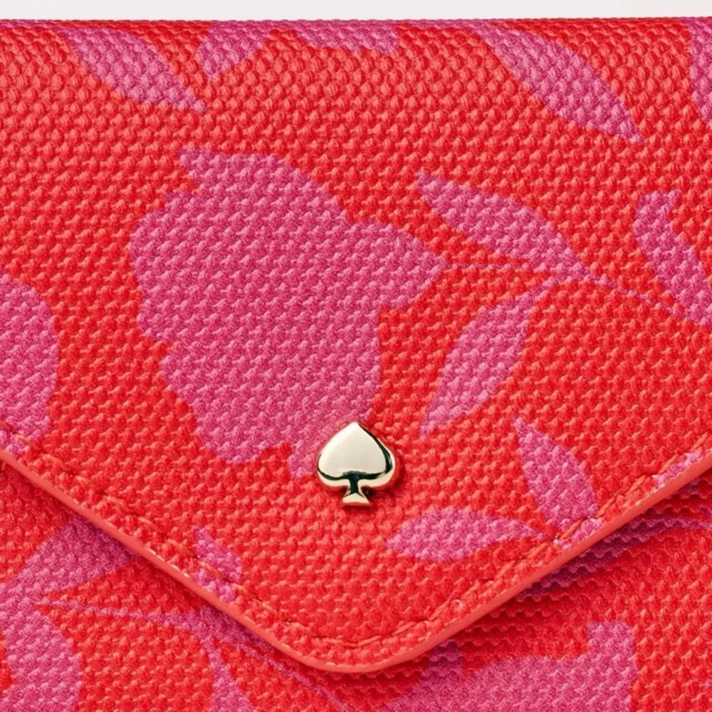 Kate Spade New York x Target classic rose envelope card case pink/ red